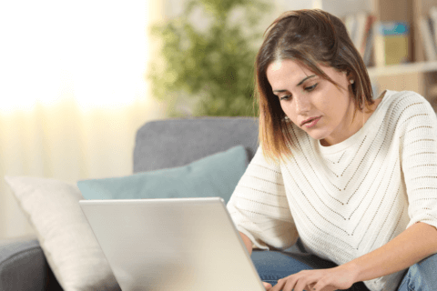 Teen Women Working in Laptop